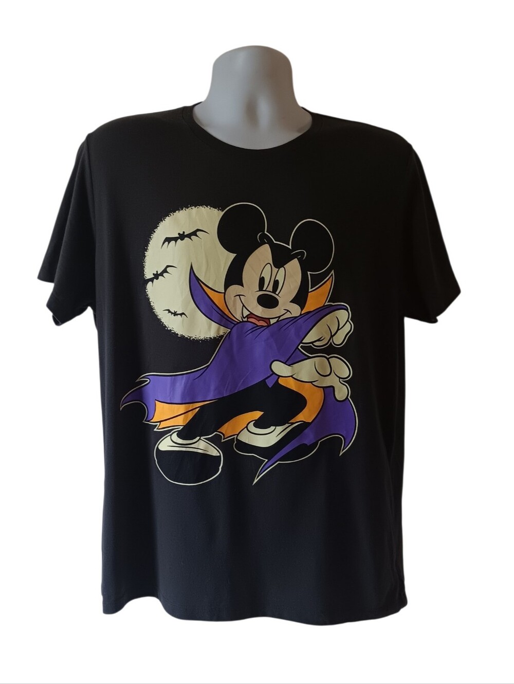 Old Navy Disney Mickey Mouse men's black vampire halloween t-shirt size L